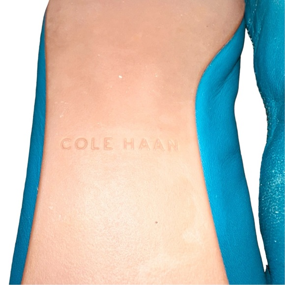 COLE HAAN - Eldridge Ballet Flats, tone on tone Teal, Size: 8 - Picture 4 of 14